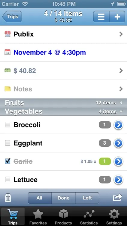 Shopping list